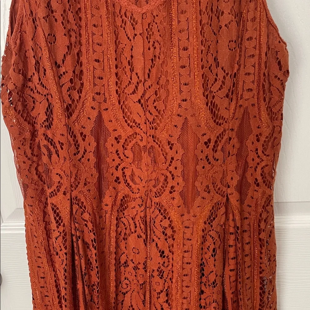 Free People Lace Midi Dress - Rust - Picture 4 of 14